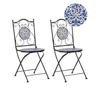 Set of 2 Garden Chairs CAMPRENA Metal Black