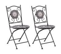 Set of 2 Garden Chairs CARIATI Metal Black