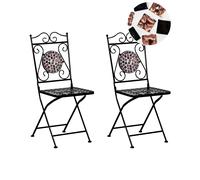 Set of 2 Garden Chairs CARPINO Metal Black