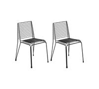 Set of 2 Garden Chairs CHIEVE Metal Black