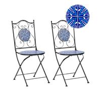 Set of 2 Garden Chairs CIGLIANO Metal Black