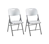 Set of 2 Garden Chairs CUGNOLI Folding White