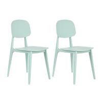 Beliani Set Of 2 Garden Chairs Kattavia Mint Green, Green