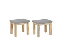 Set of 2 Garden Chairs OSTUNI Concrete Grey