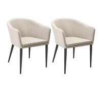 Set of 2 Garden Chairs TULUNI Fabric Beige