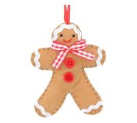 Set of 2 Gisela Graham Felt Gingerbread Men hanging decorations