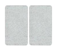 Set of 2 Glass Cover Plates Transparent for Glass Ceramic Hobs 30x52 cm