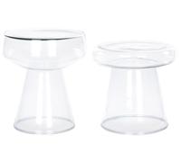 Beliani Set Of 2 Side Tables Laguna/caldera Transparent