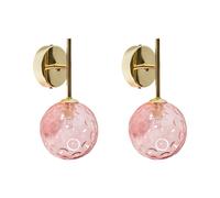 Set of 2 Glass Wall Lamps Pink ANADYR