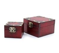 Set Of 2 Gothic Square Decorative Storage Boxes