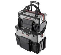 Set of 2 Graphite Technicians Wheeled Trolley Tool Bag +Power Tools Carry Bag