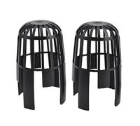 Set of 2 Gutter Outlet Leaf Guards with Floor Drain Mesh Filter Designed for 68mm Pipe to Prevent Blockages