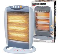 Set Of 2 Halogen Heaters Instant Heat 3 Settings Warm Oscillating Function 1200W