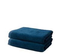 Set of 2 Hand Towels 50x100cm - Premium 100% Turkish Cotton Towel - 500 GSM - For the home. hair salon or nail salon - Very Soft & Absorbant - Certified Oeko-TEX - Navy Blue
