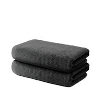Set of 2 Hand Towels 50x100cm - Premium 100% Turkish Cotton Towel - 500 GSM - For the home. hair salon or nail salon - Very Soft & Absorbant - Certified Oeko-TEX - Anthracite Grey