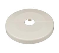 Set of 2 Heating Pipe Rosettes, Extra Large Outer Diameter 85 mm, Radiator Rosette, Radiator Pipe Cover, Plumbing Formwork Taps, ABS (16 mm, Cream White RAL 9001)
