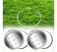 Set of 2 Heavy-Duty Round Inspection Covers 300mm to 900mm Diameter In-Ground Access Covers for Landscape Design Perfect for Outdoor Use and Lawn Maintenance