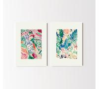 Set of 2 Henri Matisse Abstract Landscape Prints | Two Watercolour Study Paintings, Vintage Print, Modern Stylish Home Decor Wall Art Poster