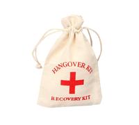 Set of 2 Hessian Bags Hangover Recovery Kit. Gift bags, Reuseable gift bag, storage bag