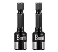 Set of 2 Hex Socket for Non-Magnetic Vehicle Repair - Nut Bits | Individual Tool Mechanical DIY Electronics Furniture Clamping Precision Durable Portable Practical