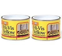 Set Of 2 Hi-Vis Yellow Warning Paint 360ml (2 x 180ml) - By Pajee TM