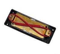 Set of 2 Humbucker Pickups for 4-String Bass Guitar, Neck and Bridge Position with Black Ring, Silver Cover, 10.9kΩ & 10.2kΩ Resista