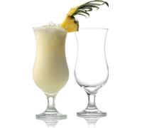 Set Of 2 Hurricane Pina Colada Glasses Cocktail Drinks Bar Entertain Glassware