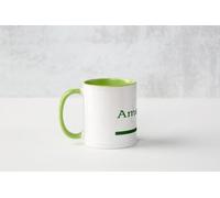 Set of 2 - Ibibio Good Morning Nigeria Mug, Green and White (11 Ounces)