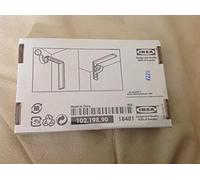 Set of 2 Ikea Betydlig Wall or Ceiling Curtain Rod Brackets Steel Black Adjustable