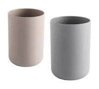 Set of 2 Japanese Style Unbreakable Reusable Cups, Plastic Toothbrush Cup