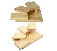 Set of 2 Japanese Wooden Stair Serving Plates, Creative Sushi & Sashimi Serving Board, Step Design for Yakiniku Meat & BBQ, Unique Presentation for Restaurant & Home, Natural Wood