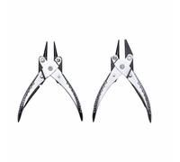 Set of 2 Jaw Forming Parallel Action Pliers - Round Nose & Round Concave Jewelry