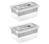 Set Of 2 Keeeper Henry Organiser Box 5 Litre - Clear