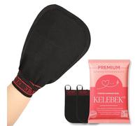 Set of 2 - Kelebek Premium Exfoliating Mitt | Deep Cleansing Bath Gloves for Women and Man | Natural Turkish Hammam Keesa for Body Scrub & Dead Skin Removal (Coarse-Textured)