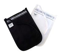 Set of 2 Keses - Black & White Hamam Hammam Spa Exfoliator Kessa Shower Glove Mitt