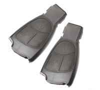 Set of 2 Key Shells 3 Buttons for Mercedes-Benz W168 W202 W203 W208 W210 W211, Robust Plastic Replacement Part without Electronics, Lightweight Design for Easy Self-Assembly, Black