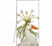 Set of 2 Kitchen Bar Linen Towel White 19" x 26" Cotton Vicki Sawyer Miranda Duck