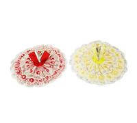 Set of 2 Laddu Gopal Dress Cloth Bhagwan Poshak of God Bal Gopal Kanha Krishna Kanhaiya Dev Vastra for Metal Idol Statue for Indian Traditional Janmashtami Festival(Size:2-4 No.Dia-8")(Red,Yellow)