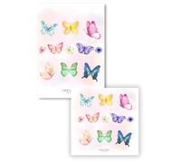Set of 2 Laminated Colouring Book Page Protectors. Stops Bleed Through. Free Alcohol Cleaning Wipes Included! (Butterflies)