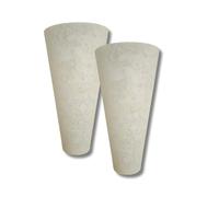 Set of 2 Lamp Glass Fits Trio Campo Replacement Glass - Torch Glass for Wall Torch, Wall Light & Lampshade - Fits 100900524 200970124 300900424 400900124 500900124 600900524