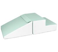 Set of 2 Large Foam Blocks for Nurseries and Kindergartens (Colour: White, Mint)