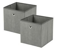 Thrink 2-Pack Large Foldable Storage Cubes - 30x30x30cm Canvas Cube Boxes | Fabric Organizers Collapsible for Efficient Home & Office Storage**
