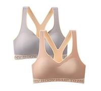 Set of 2 Large Size Women's Push Up Bra, Sports Bra Anti-Sagging Chic and Elegant Sexy Comfortable Soft Lightweight Everyday Classics Yoga Fitness Bra