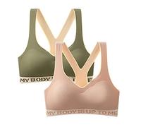 Set of 2 Large Size Women's Push Up Bra, Sports Bra Anti-Sagging Chic and Elegant Sexy Comfortable Soft Lightweight Everyday Classics Yoga Fitness Bra