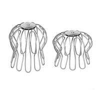 Set of 2 Leaf Catcher Baskets for Downpipe and Gutter Use, Zinc Iron Wire Material with Adjustable Size Range to Maintain Clear Drainage Channels