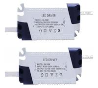 Set of 2 Led Driver Power Supply 36 To 50W Ac 85 To 265V Input Dc 108 To 165V Output 250mA Adjustable Constant Current Transformer Driver For Led Strip Panel Lighting (36-50 W)