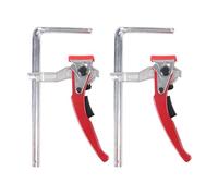 Set of 2 Lever Clamps, All-Steel Table Clamp, Quick Release Clamp with 160 mm Capacity and 60 mm Throat Depth for Grinding, Cutting