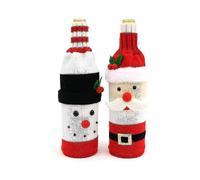 Set Of 2 Lovely Handmade Christmas Wine Bottle Covers