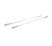 Set of 2 M2 Ball Joint Clamp Link Rod Combinations for Model DIY, Steering Transmission Link Rod Assembly, with Double End Clamps(M2*L200mm)