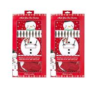 Set of 2 make your own snowman christmas cracker kits hats snaps jokes children party games christmas crackers xmas craxkers christmas party games mas party supplies fun festive games kids play